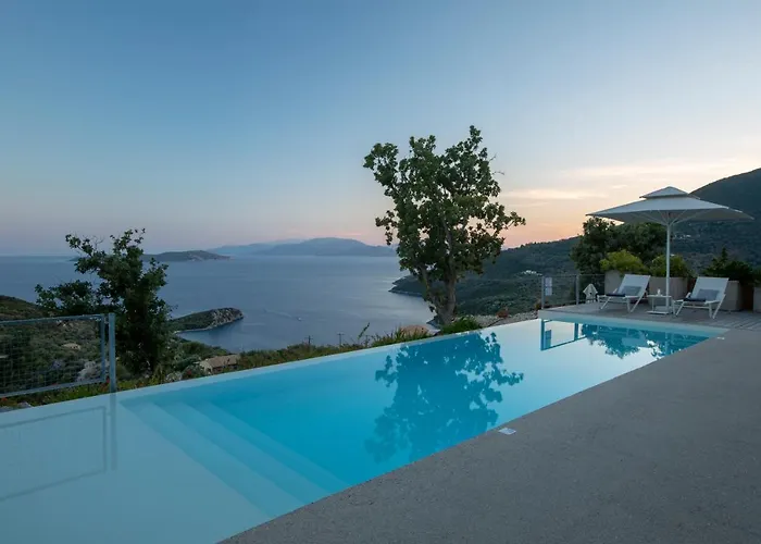 Sirina Of Blue Caves Complex With Amazing View Gurantees Calm And Mind Relaxation Villa Syvota