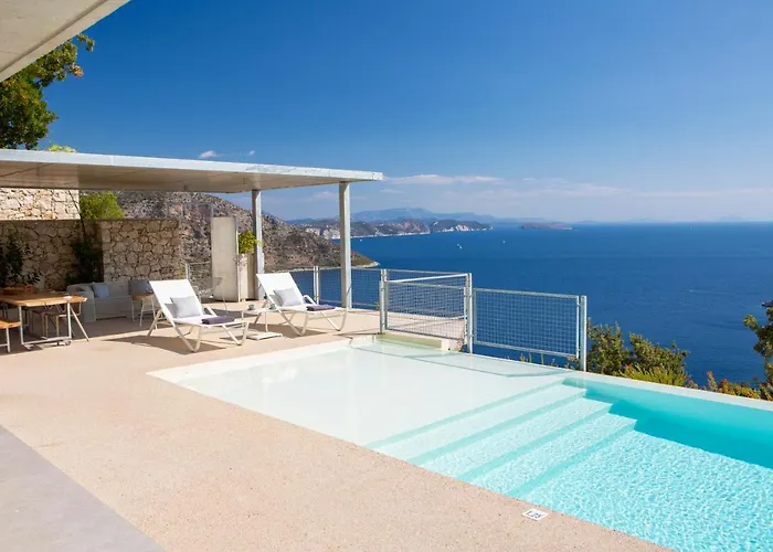 Villa Sirina Of Blue Caves Complex With Amazing View Gurantees Calm And Mind Relaxation Syvota
